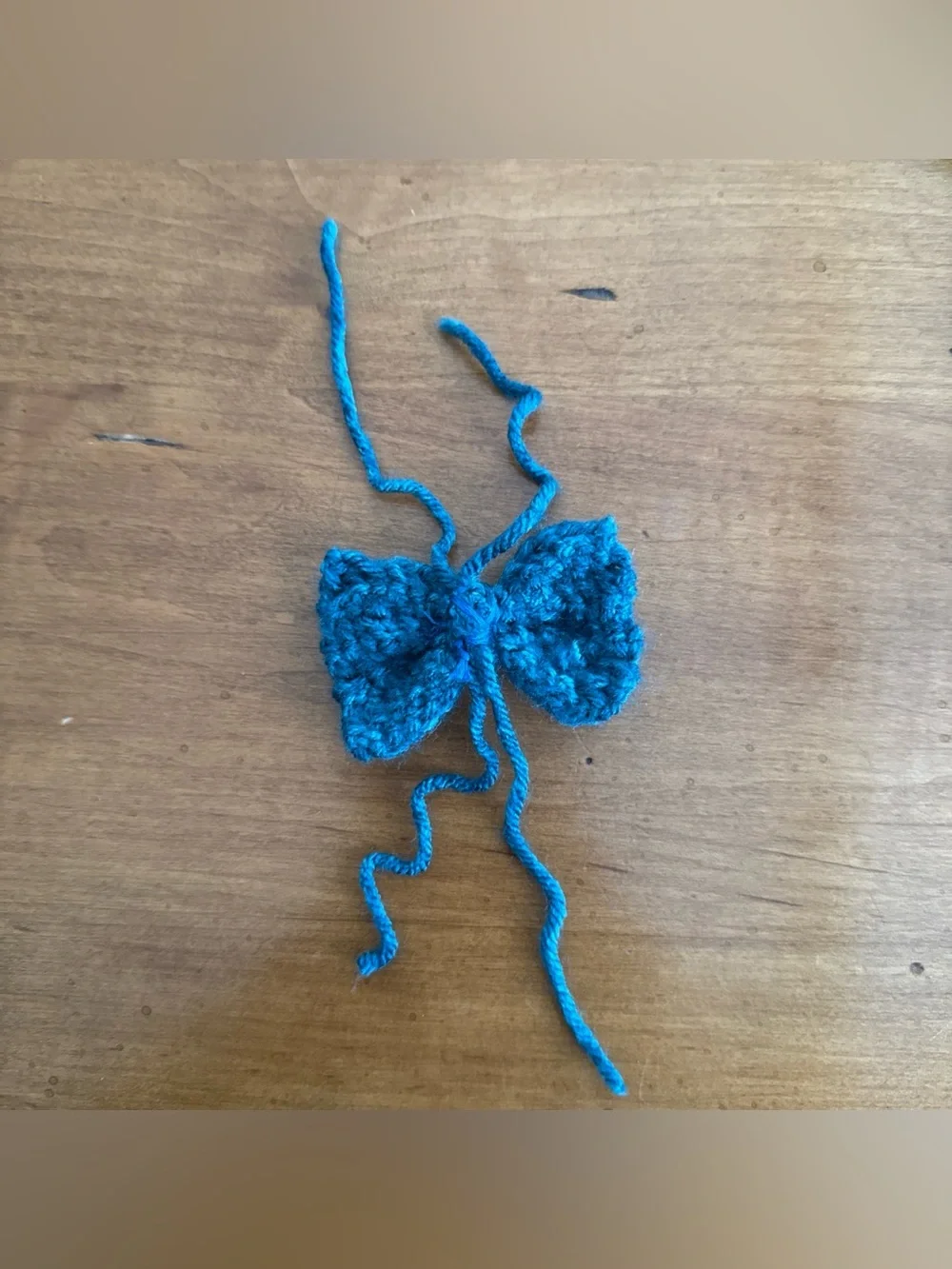 Brand New Hand Crochet Dog/Cat Bow Tie Embellishment For Collar; XS/S size/Ocean